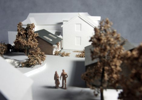 Southbrook, Great Ayton, North York Moors National Park. Existing dwelling remodelling, renovation, extension and garage. Isometric view of model.