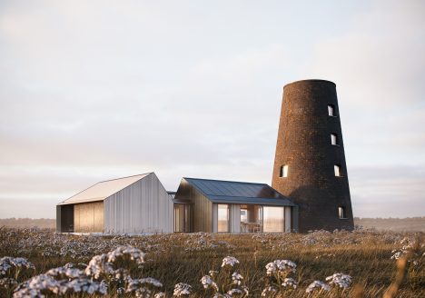 The Old Windmill, York. Front Perspective View