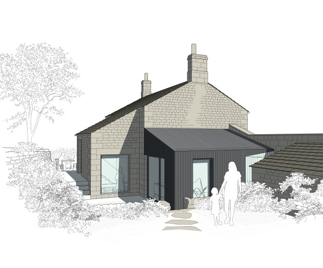 South View, Healey, Nr Masham. Rear Perspective View