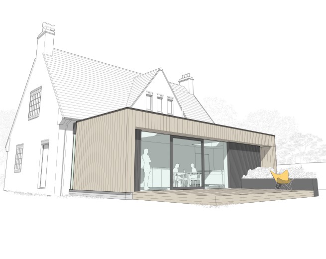 Bantry House, Newby, Scarborough. Rear Perspective View