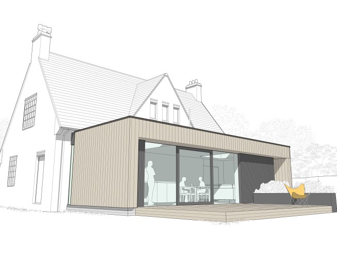 Bantry House, Newby, Scarborough. Rear Perspective View