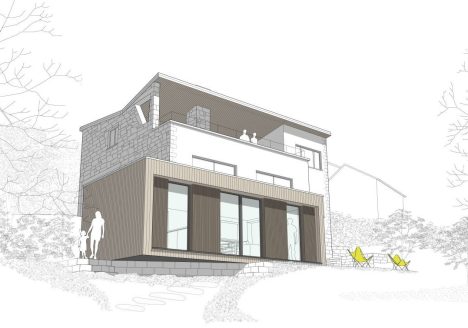 Ladywood Mead, Leeds. Rear Perspective View