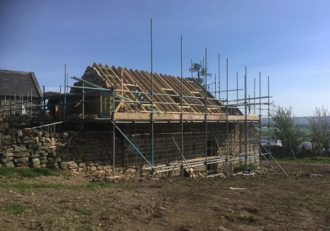 Forest Lodge Farm, Castleton. Cart Shed Site Progress