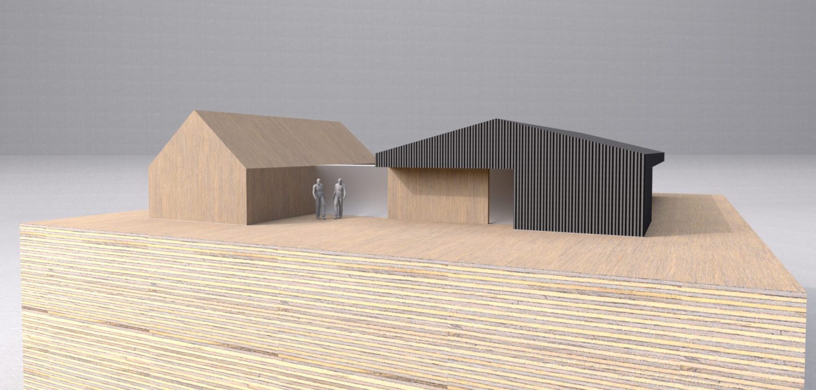 Village Farm, West Rounton. Model Front View