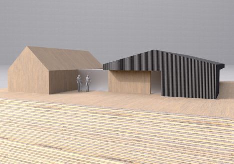 Village Farm, West Rounton. Model Front View