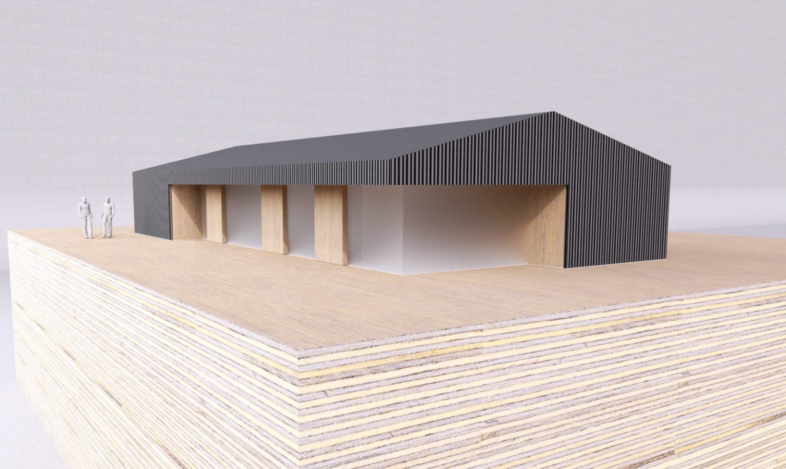 Village Farm, West Rounton. Model Rear View