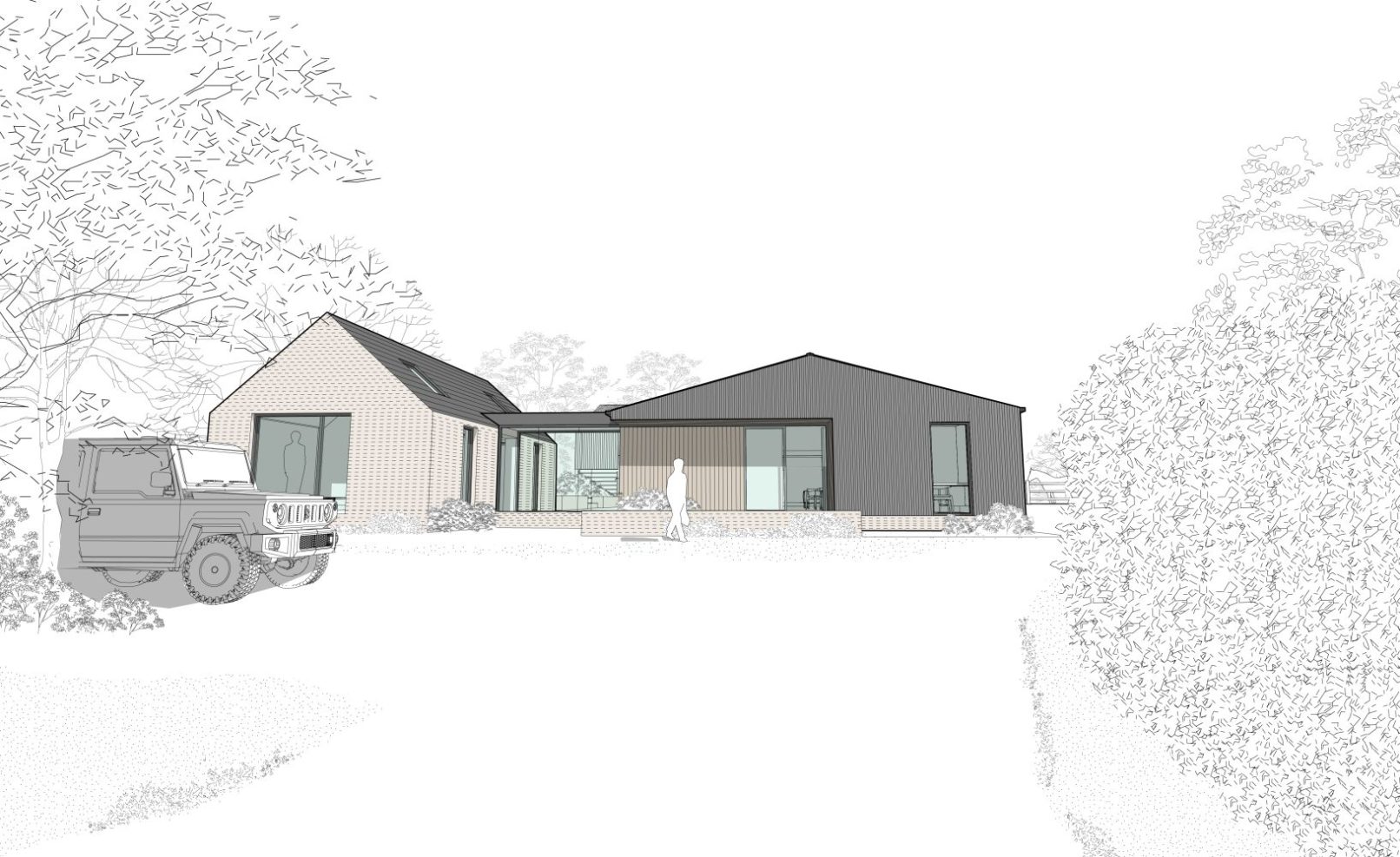 Village Farm, West Rounton. Front Elevation