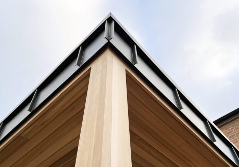 The Old Vicarage, Worlaby. Extension corner/roof detail