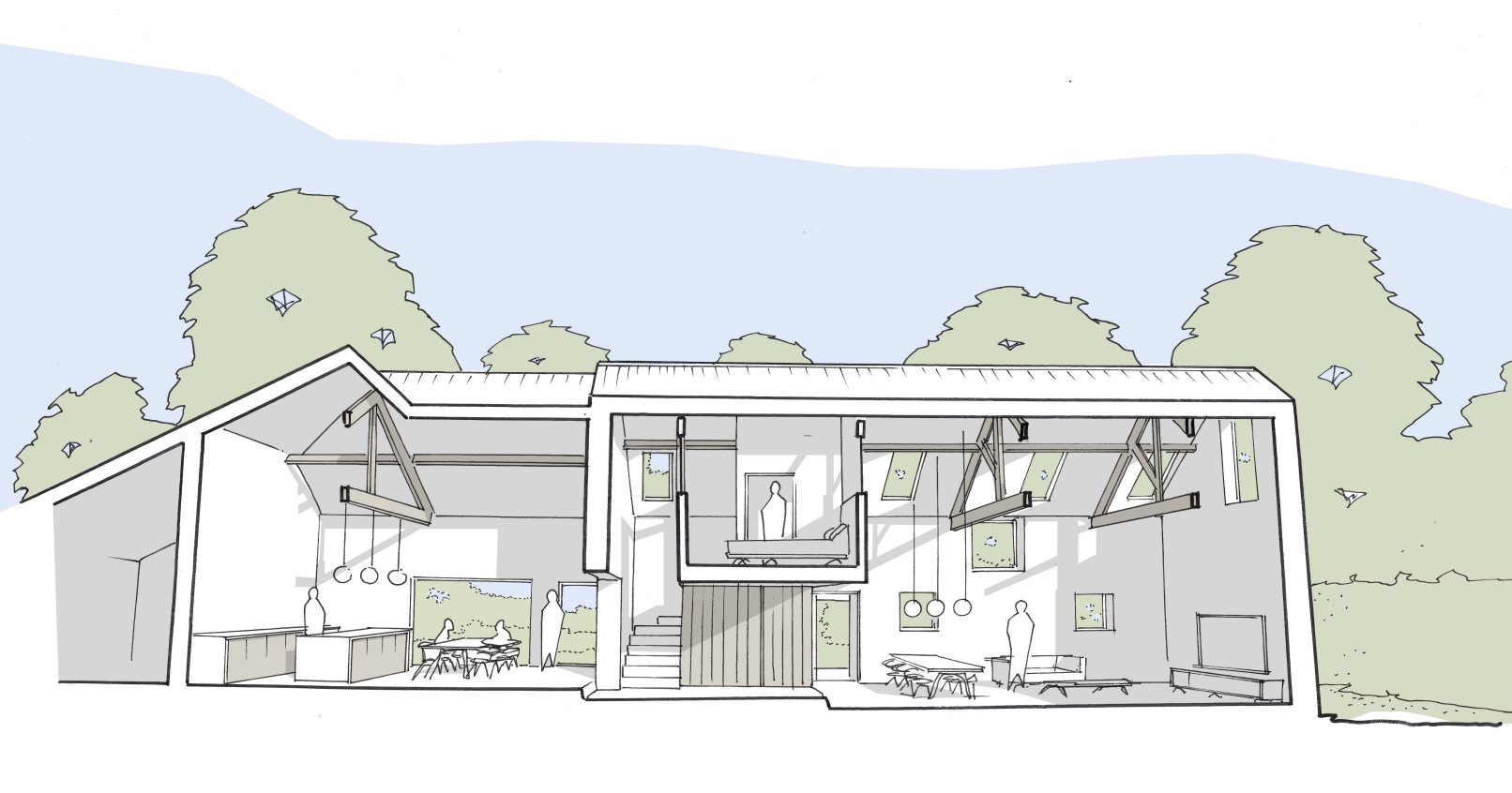The Grange, Hotham. Barn Conversion Perspective View