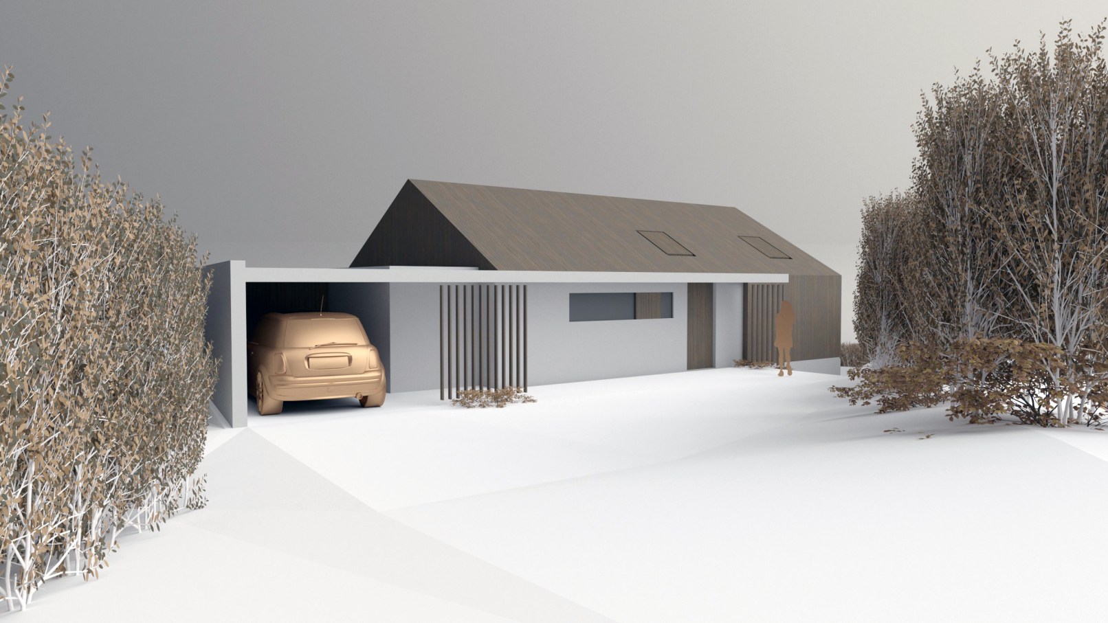 Braemore, Robin Hood's Bay. Replacement Dwelling - Concept Model Front View