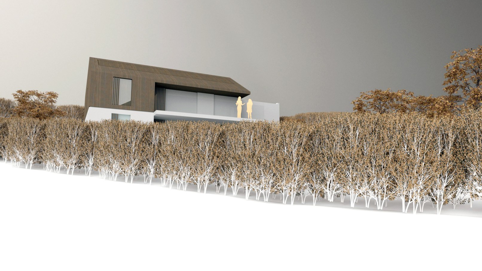 Braemore, Robin Hood's Bay. Replacement Dwelling - Concept Model Rear View